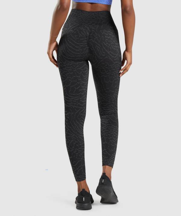 Damske Legíny Gymshark Adapt Animal Seamless Čierne | IF0678352